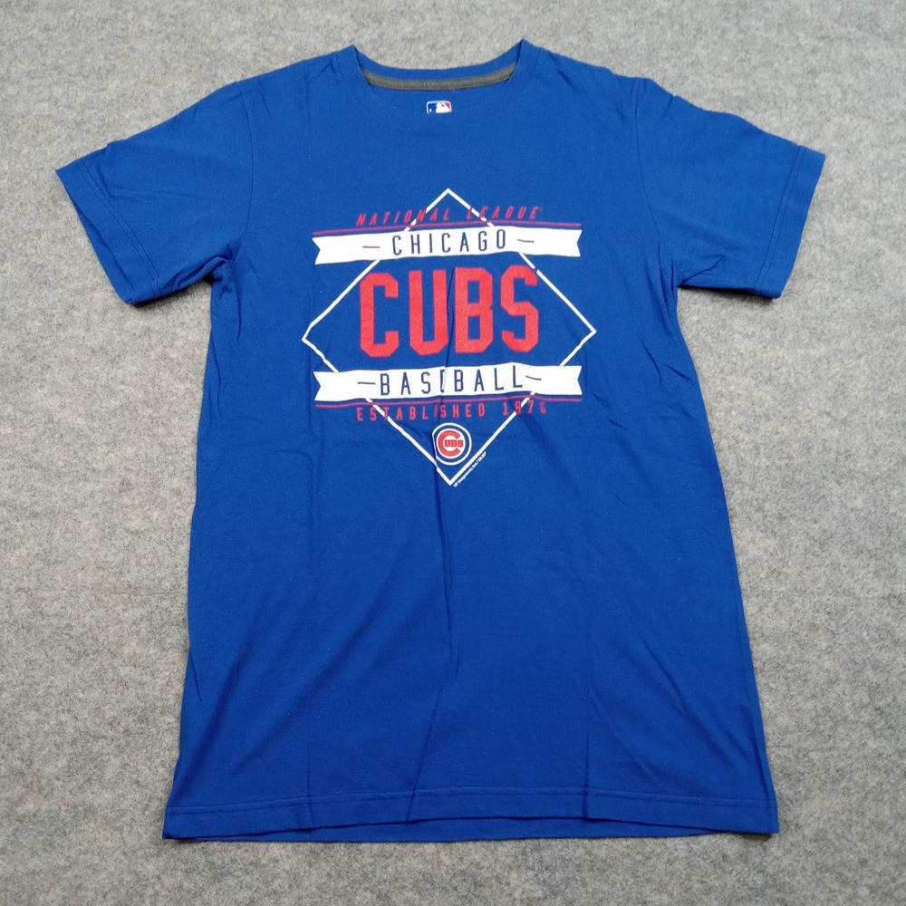 Chicago Cubs Shirt Mens Small Blue MLB Baseball Ring Spun Soft Short Sleeve
